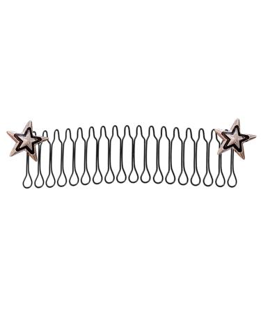 Invisible Hair Holder | U Shape Stretchable Hair Fixer - Girl Hair Clips For Prom Daily Casual Wedding Dating Working And Traveling Silver Five-pointed Star