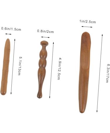 Coheali 3-Piece Portable Wooden Massage Roller Set | Handheld Acupuncture Point Stick | International Shipping Available - Buy Online on GoSupps.com