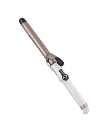 Ten-Tatent Curling Tongs 25mm Barrel Curling Tong Iron Ceramic Tourmaline Coating Barrel Hair Curlers Dual Voltage Curling Wand for Long & Short Hair 160-220 Adjustable White 25mm White