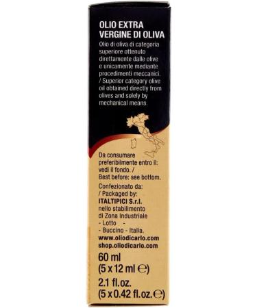 Di Carlo Tutto Italiano Olio Extra Vergine di Oliva 100% Italian Virgin Olive Oil Extra Each package contains 5 single-dose sticks of 12 ml - Buy Online on GoSupps.com