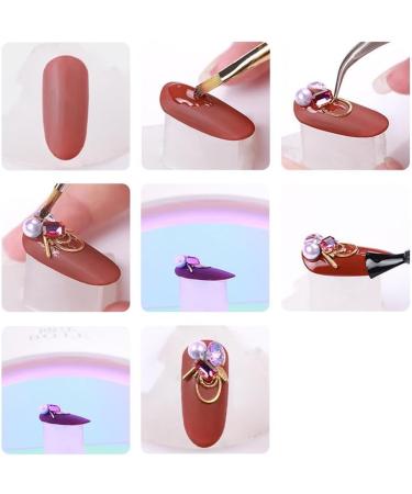 3 set Stainless Steel Women Nail Art Tweezers Clamping Tools Universal Simple Rhinestone Picker Picking Tweezer Manicure Accessory 3 Set Multicolour  - Buy Online on GoSupps.com
