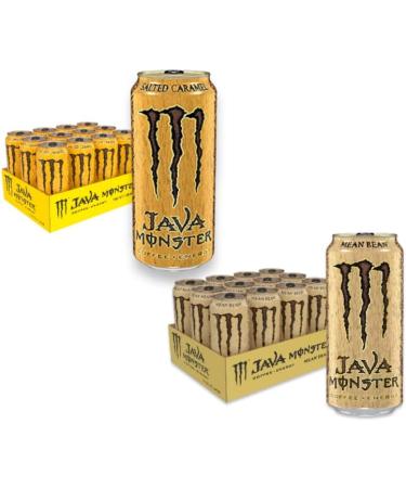  Bier Monster Energy Java Mix - 12 x Salted Caramel & 12 x Mean Bean + Energy Coffee 443ml - Buy Online on GoSupps.com