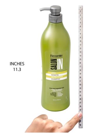 RECAMIER 34332 Salon Professional Volumizing Shampoo for Damaged Hair | Keratin & Argan Oil Infused | Salt Free | No Dandruff | Hair Thickening & Strengthening | 33.8 Fl Oz - Buy Online on GoSupps.com