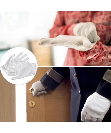 White Cotton Gloves 20 Pairs Moisturising Gloves White Neurodermatitis Work Gloves for Moisturising Cosmetics Hand Spa Treatment Inspection - Buy Online on GoSupps.com