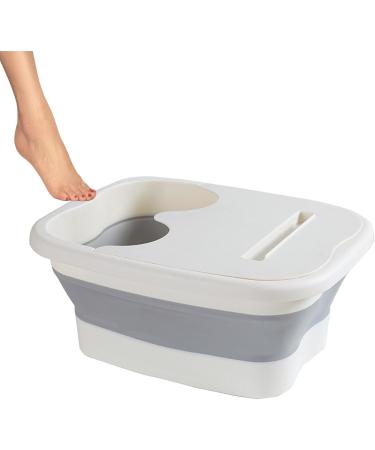 Collapsibles Foot Bath Basin Foot Soak for Foot Spa Foldable Foot Bath Tub Basin Tools Footbath Tub | Spa Basin for Soaking Tired Help Sleep for Family Spa Pedicure White - Buy Online on GoSupps.com