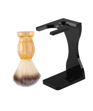 Beavorty 1 Set Razor Set Staub brush for the face of shaving brush holder Razor brush made of wood Display holder for razor bar beer razor brush organizer Bart cream clean deliveries acrylic man