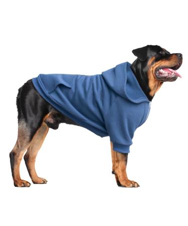 ARUNNERS Extra Large Dog Clothes Hoodies Zip Up Sweaters for Big Dogs Labrador Golden Retriever Blue 5XL 5X-Large Blue