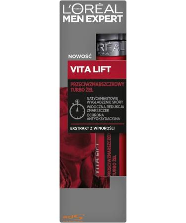 L'Oreal Paris Men Expert Vita Lift Anti-Wrinkle Gel with French Vine Extract - 50ml | Ships Internationally - Buy Online on GoSupps.com
