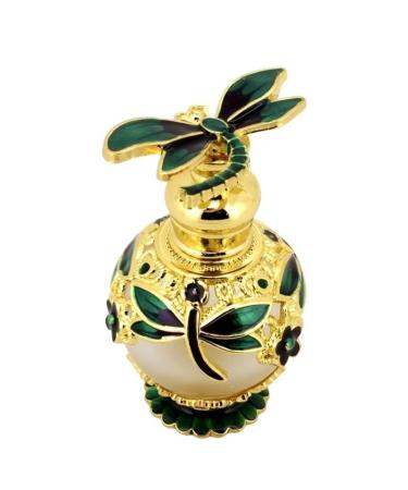 DFJOENVLDKHFE Perfume Bottle Empty Frosted Glass Essential Oil Bottle Refillable Empty Jewelry Decoration Crystal Bottle (Color : Green bottle)