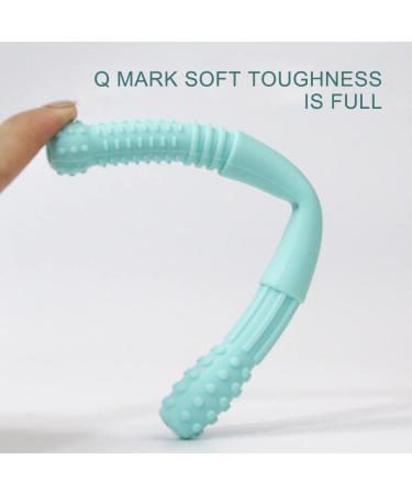 Buy 2 Pack BPA-Free Silicone Baby Bite Rings | Safe Organic Dental Aids with Cleaning Brush - Purple & Blue - Buy Online on GoSupps.com