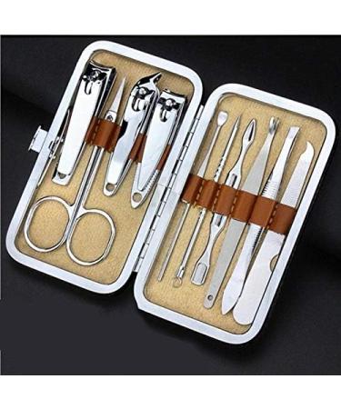 Nail Clippers Set 10 in 1 Stainless Steel Tweezer Nail Art Clipper Scissors Tweezer Knife Manicure Nail Art Cutter Pedicure Manicure Tools Pedicure Tools for Feet - Buy Online on GoSupps.com
