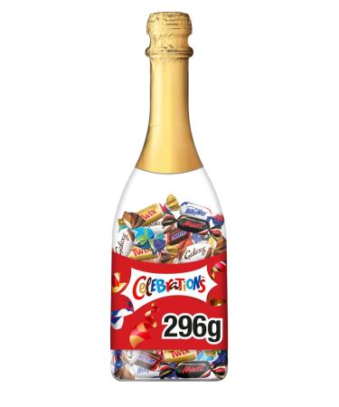 CELEBRATIONS - 1 bottle with assortment of mini chocolates SNICKERS, TWIX, MARS, MALTESERS, BOUNTY and others - 296g