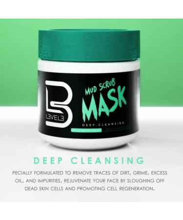 L3 Mud Facial Scrub - Acne Reduction Gentle Exfoliation & Clogged Pore Solution - International Shipping - Buy Online on GoSupps.com