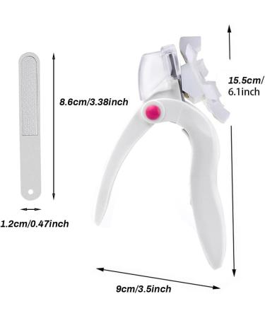 Adjustable U-Shaped Acrylic Nail Clipper with Nail File - Stainless Steel Trimmer for Nail Art - Buy Online on GoSupps.com