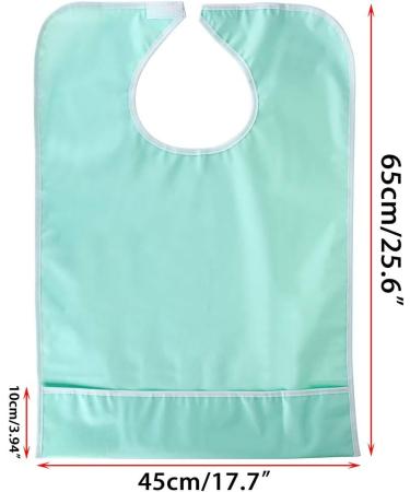 BTSKY 4 Pcs Waterproof Reusable Adult Bibs - Mealtime Protector Bib Set with Crumb Catcher in Pink, Beige, Blue, and Green - Buy Online on GoSupps.com