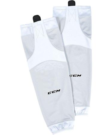 CCM SX6000 Performance Mesh Hockey Socks, White Senior 30" White