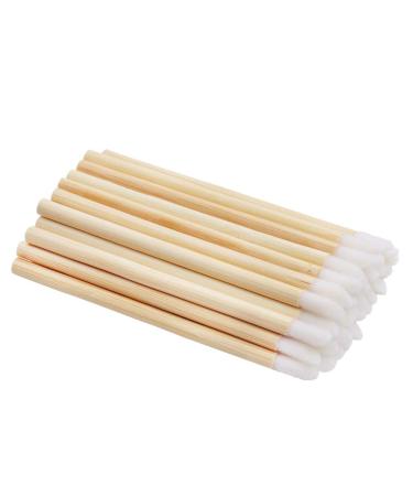100pcs Lip Gloss Wands Disposable Bamboo Handle Lip Brushes Lipstick Applicator Makeup Tool - Buy Online on GoSupps.com