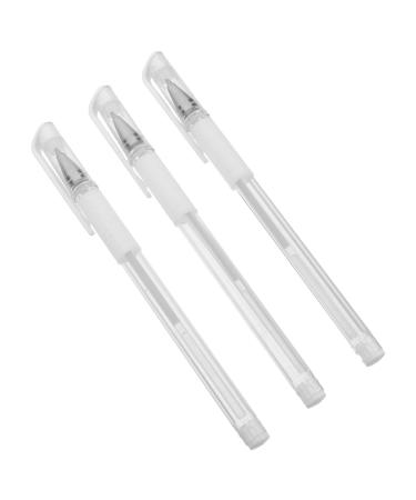 TEHAUX Lot de 3 Crayons de Positionnement Sourcils Blancs Pointe Fine pour Microblading Professionnel et Maquillage Semi-permanent Outil Pr cis de Cartographie Visage Usage Beaut