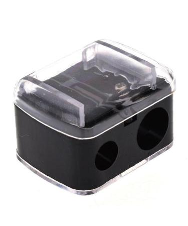 Cosmetic Pencil Sharpener Eye Makeup Pencil Sharpener 2 Holes Precision Sharpener for Eyebrow Lip Liner Eyeliner Pencil