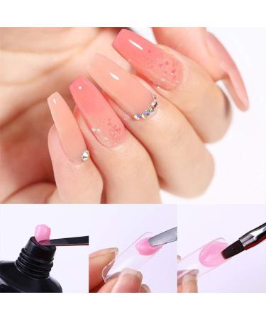 100 Dual Forms Nail Tips Kit - UV Acrylic & Polygel Shapes with Gel Brush | Artificial Nail Extension for DIY Manicure - Buy Online on GoSupps.com