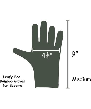 Bamboo Gloves for Eczema Black Medium Women and Men Dry Hands Overnight Moisturising Gloves 3 Pairs - Buy Online on GoSupps.com