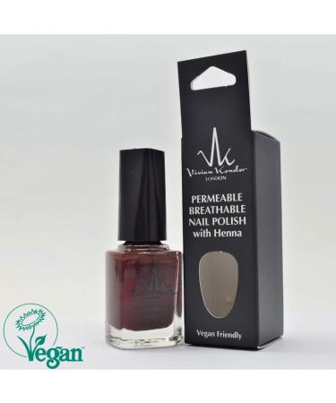 Buy Vivien Kondor Henna Halal Permeable Nail Polish (HA19 Garnet) - Non-Toxic Long-Lasting & Vegan | International Shipping Available - Buy Online on GoSupps.com