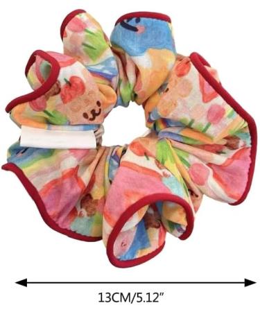 xbiez Cute Lace Trim French Hair Scrunchies for Women Girls Vintage Floral Hair Ties Hairband Elastic Ponytail Holder Headband 10 pink - Buy Online on GoSupps.com