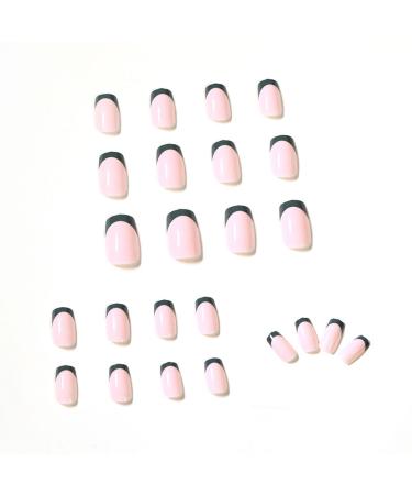 Buy Bufenia Dark Green Oval Fake Nail Tips - Shiny French Press Acrylic Nails for Women & Girls - Complete Cover - Buy Online on GoSupps.com