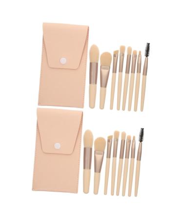 FRCOLOR 2 Sets Travel Makeup Women Favor Face Beauty Tools Blush Brush Supple Makeup Brush Highlights Hair Dye Kit Women Makeup Supplies Aluminum Tube Miss Lip Brush The Face