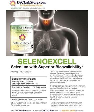Dr. Clark SelenoExcell Selenium Supplement 200mcg - 100 Capsules - Buy Online on GoSupps.com