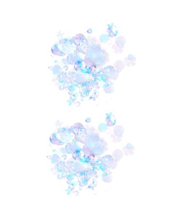 NUOBESTY 4 Packs Sequin Flowers Sequin Shapes Diy Pearls Spacer Beads Sequins Accessories Macaron