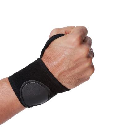 NeoTech Care Adjustable Compression Wrist Band, Elastic & Breathable Fabric, Support Wrap for Men and Women, Black, Size Medium - 1 Unit - Buy Online on GoSupps.com