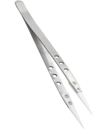 Straight Head Tweezers Tweezer Straight Tip Tweezers Straight Head Fine Tip Stainless Steel Ceramic Anti Magnetism Jumper Repair Tweezers Tweezer - Buy Online on GoSupps.com