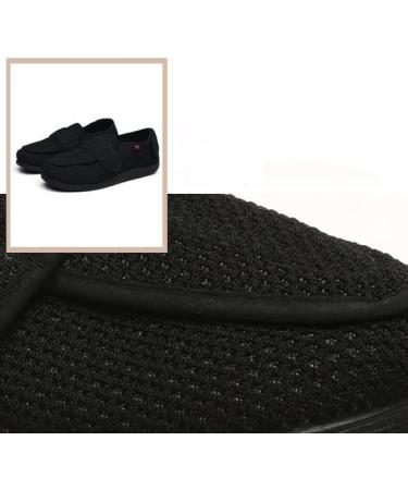 Men's Breathable Anti-Slip Diabetic Shoes - Adjustable Easy On/Off Slippers for Arthritis, Bunions, Swollen Feet - Mesh Arch Support - Black 5.5 - Buy Online on GoSupps.com