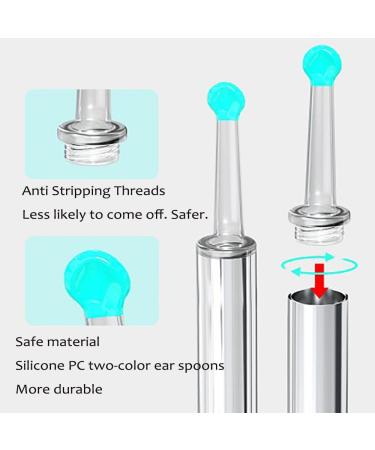Ear Wax Removal Tool with Camera and Light | Ear Cleaner Kit with 4 Silicone Ear Spoons and 8 Traditional Ear Scoops | 1296P Ear Camera for iOS & Android - White - Buy Online on GoSupps.com