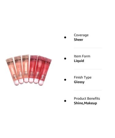 Cherimoya 6Pack MAX Lip Polish - Strawberry/Peach | Long-Lasting Lip Gloss Set - Buy Online on GoSupps.com