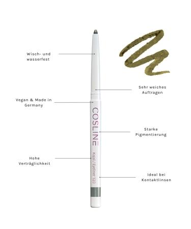 Cosline Kajal & Eyeliner No. 120 - Dragonfly | Waterproof Soft Application Vegan Makeup from Germany - Buy Online on GoSupps.com