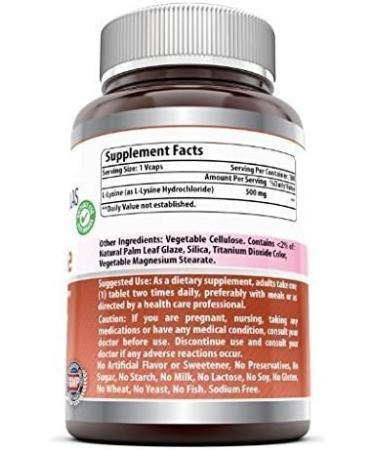 Buy Amazing Formulas L-Lysine Amino Supplement | 1000 Mg | 180 Tablets | Non-GMO & Gluten-Free | Made in USA - International Shipping Available - Buy Online on GoSupps.com