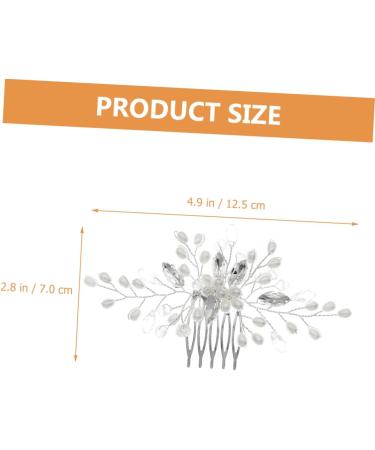 FRCOLOR Bridal Pearl Comb Barrettes for Hair Tiara for Headpiece for Women Rhinestone Hair Accessories Wedding Hair Clips Bridal Tiara Rhinestone Wedding Dress Bride Hair Comb - Buy Online on GoSupps.com
