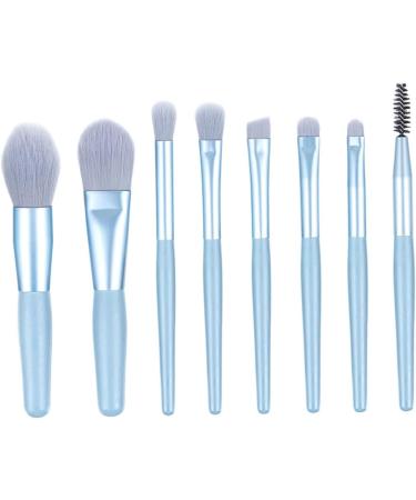 BELLIFFY 8pcs Powder Brush Eyeshadow Makeup Cosmetic Face Brushes Makeup Face Brushes Facial Kit Blue Wooden - Buy Online on GoSupps.com