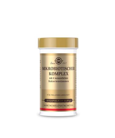 Solgar microbiotic complex |With 4 essential bacterial strains |For the gastrointestinal system60 vegan & gastric juic resistant capsules