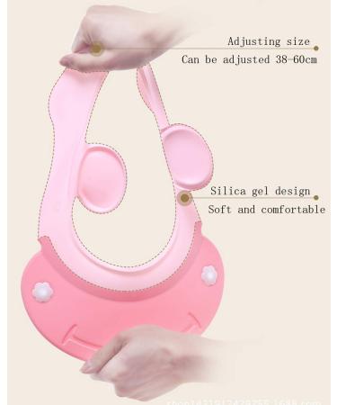 Kids Bath Cap Wash Shower Shampoo Visor - Pink | Adjustable Head Hair Rinser Shield for Children | Protects Eyes & Ears from Water | Toddler Beach Baby Safety - Buy Online on GoSupps.com