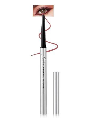 LYSdefeu Long-lasting metallic burgundy wine red gel eyeliner pencil waterproof highly pigmented quick-drying festival gift for women and girls vegan-03