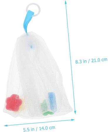 Baluue 4 Pcs Foaming Net Soap Mesh Pouches Portable Soap Exfoliating Soap Bag Soap Pouch White Pe - Buy Online on GoSupps.com