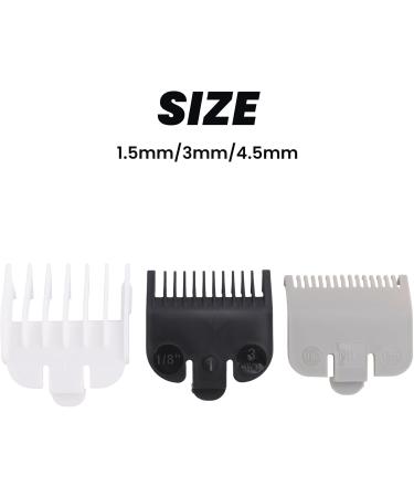 Tassety 3 Pieces of Universal Hair Clipper Limit Comb Limit Comb Haircut Tools Electric Clipper Caliper 1.5mm / 3mm / 4.5mm - Buy Online on GoSupps.com