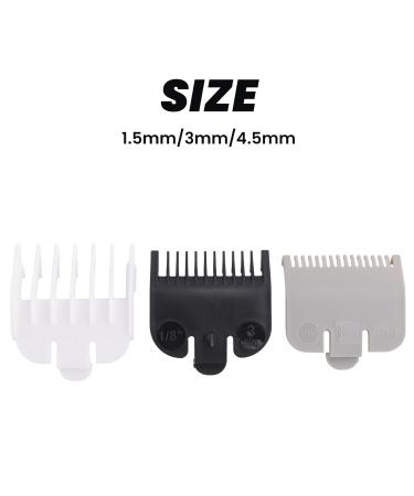 Buy 3 Universal Hair Clipper Limit Combs | Haircut Tools for Electric Clippers - 1.5mm 3mm 4.5mm | International Shipping - Buy Online on GoSupps.com