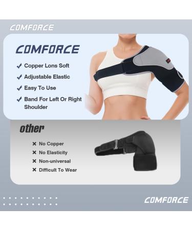 Adjustable Shoulder Brace with Pressure Pad - Neoprene Compression Sleeve for Rotator Cuff & AC Joint Pain Relief - Universal Fit for Men & Women - Buy Online on GoSupps.com