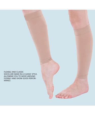 Knee Long Compression Stockings 23-32 mmHg for Varicose Veins & Edema - Supportive Nursing Stockings for Men & Women (4XL) - Buy Online on GoSupps.com