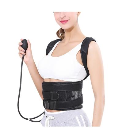 DFHBFG Inflatable Orthosis Pull Shoulder Support Spine Scoliosis Upper Back Brace Waist Posture Corrector Belt(L Code) L code D