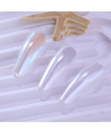 GZMAYUEN White Pearl Chrome Nail Powder - Iridescent Shimmer Powder for Nails - Buy Online on GoSupps.com